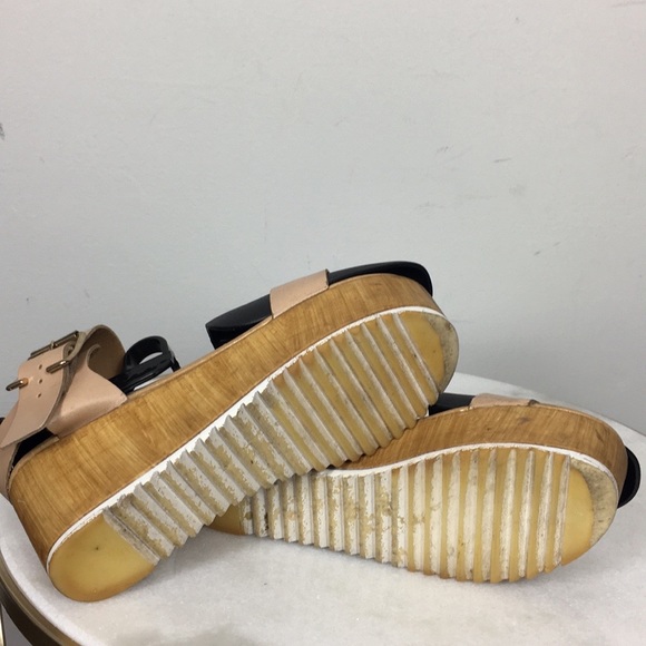 Steve Madden Cream Platform Sandal Heel Sz 6 - Picture 5 of 7